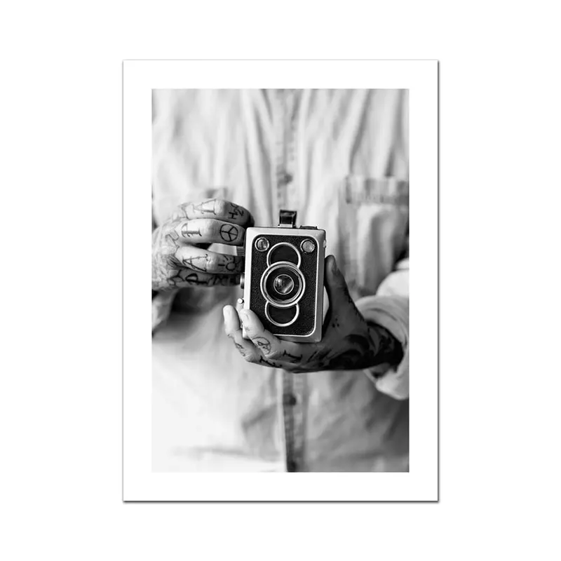 Скандинавский Пейзаж Плакат фотография холст живопись черный белый настенные