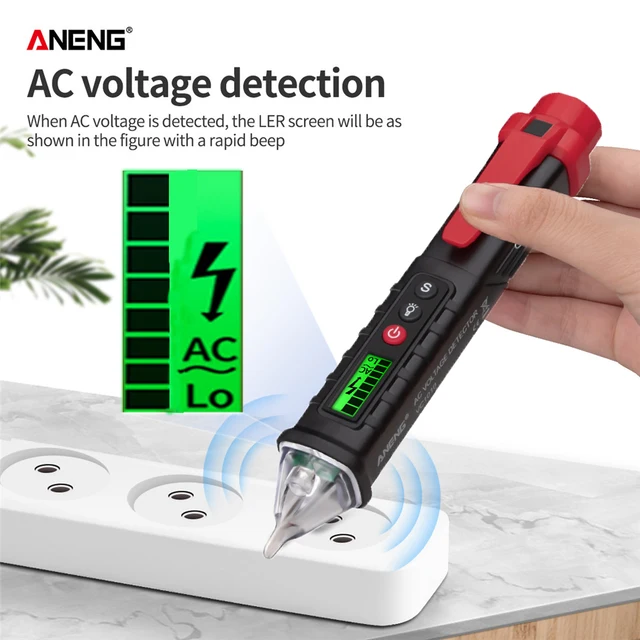 ballboU VC1010 Digital Voltage Detectors 12-1000V AC//DC Non-Contact Pen Tester Meter Volt Current Electric Test Pencil 2 Measuring DC Requires More Than 100V