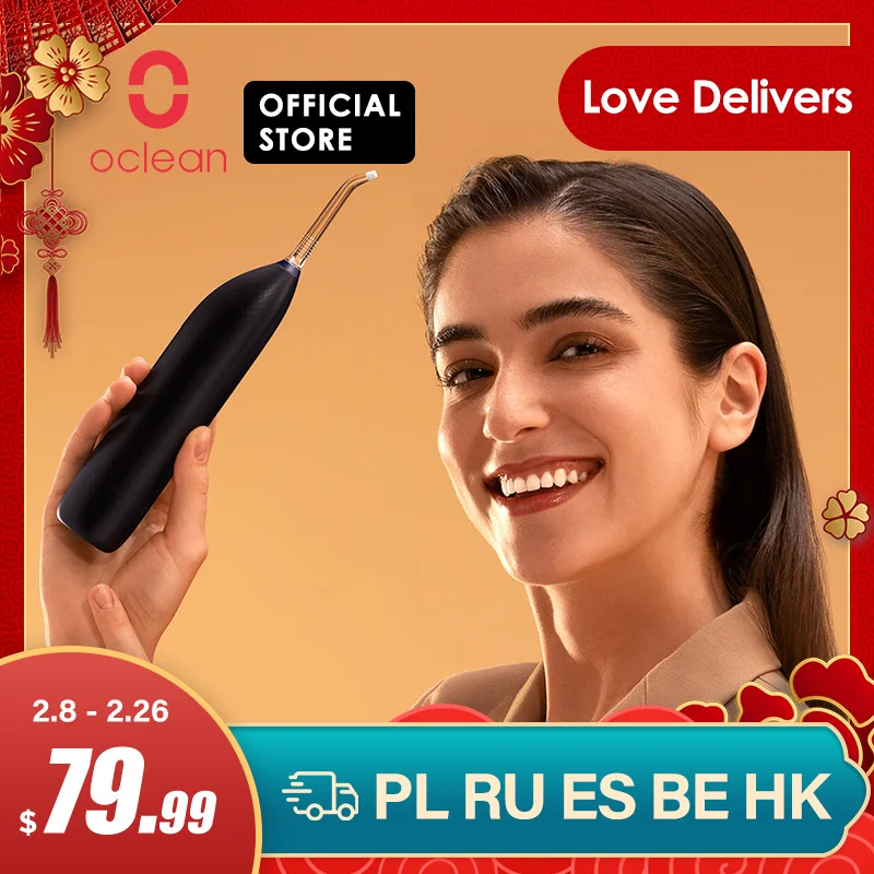 New Smart Oral Irrigator Oclean W1 Water Flosser Dental Water Jet 30ml Volume Rechargable Portable Wireless Oral Teeth Cleaner