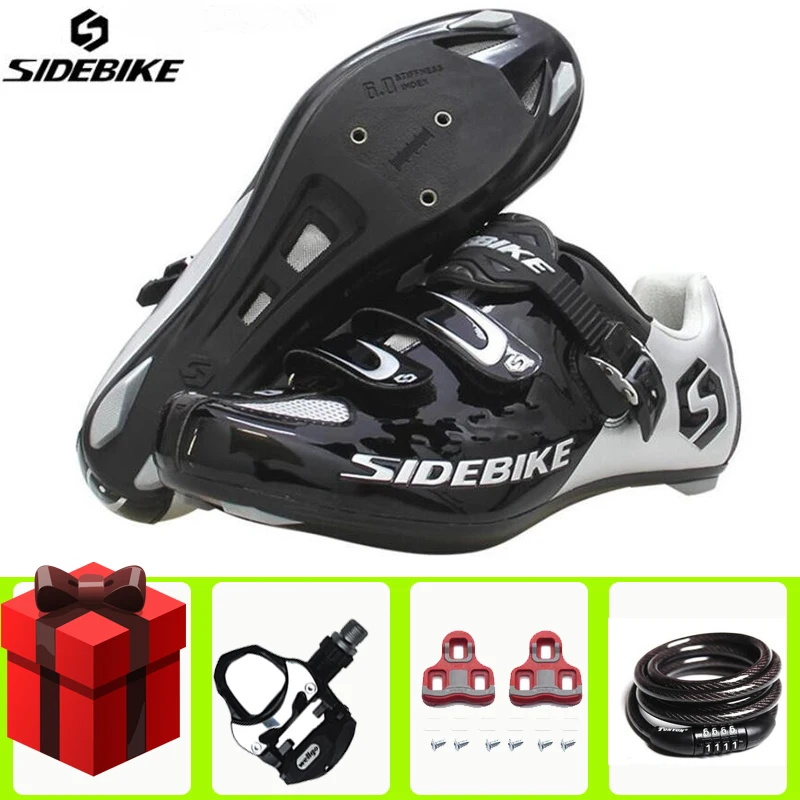 add all Sidebike/Обувь для шоссейного велоспорта; набор педалей с замком; самоблокирующийся велосипед; Ультралегкие спортивные кроссовки для гонок; Zapatos Ciclismo - Цвет: add all