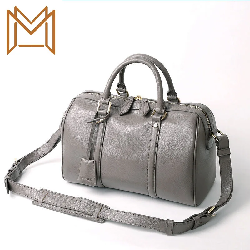 

2019 Genuine Leather Woman Package Layer Cowhide Pillow Package Hand Bill Lading Shoulder Satchel