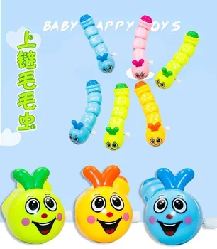 

Free Shipping 1PCS Cartoon cute clockwork toy clockwork Hair bug can run chick animal winding puzzle fun baby toy