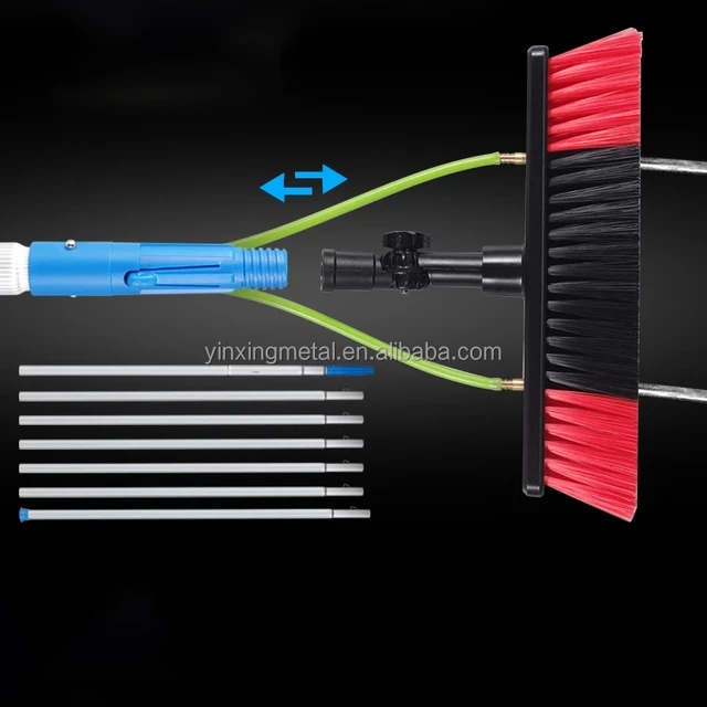 Extenclean Alumínium Víz Táplált Póluskefe Rendszer Ablak Teleszkópos Napelemek Tisztítása 5M - Image 3