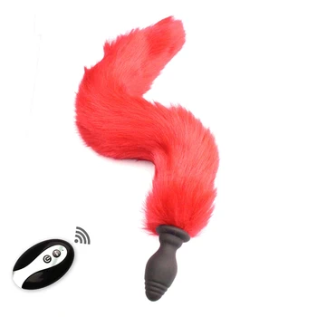 Wireless Remote Anal Plug Vibrator Sex Toy Vibrating Fox Tail Butt Plug Anus Dilator For Couples Adult Games Cosplay Accessories 5