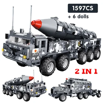 

Military Tank Blocks DF-21D Missile Truck Technic Tank MRBM Vehicle Model Army Action Building Bricks Toys for Children Boys