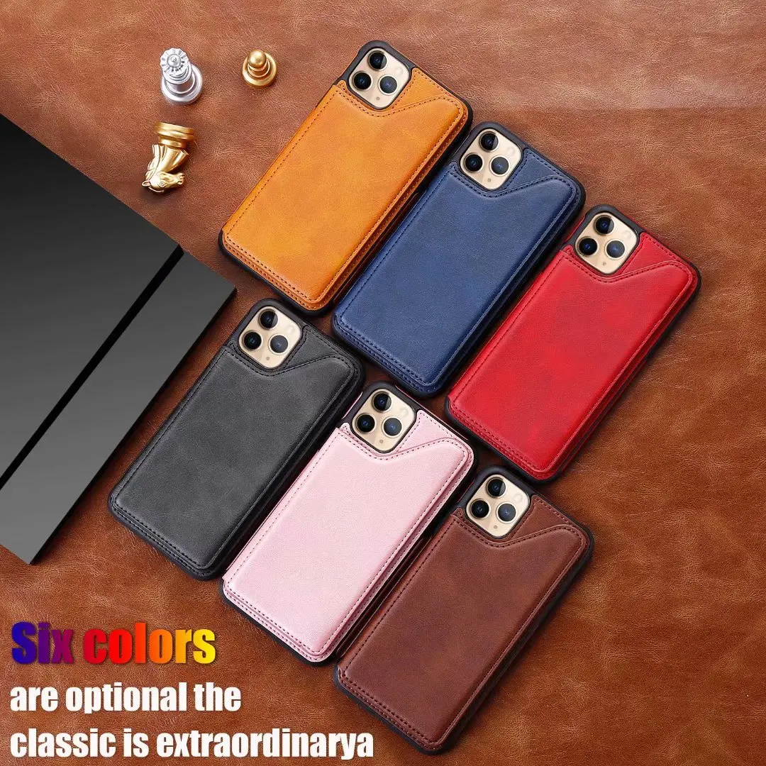 

Calf Pattern Business Leather Card Phone Case For iPhone 11 Case iPhone 11 Pro X XR XS 6 7 8 Plus iPhone XR Case iPhone 8 Case