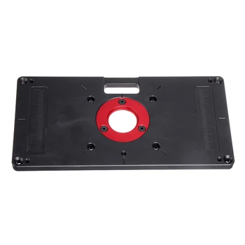 

Aluminum Alloy Router Table Insert Plate Professional Type 235x118x10mm for Router Trimmer Woodworking Tool