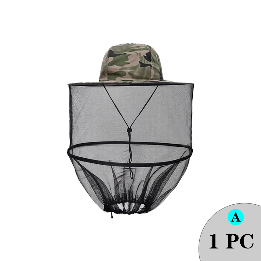 Beekeeping Hat Variety Style Beekeeping Protective Hat Outdoor Anti Bee Mosquito Insect Net Veil Cap Face Head Neck Wrap Ventilated Protector