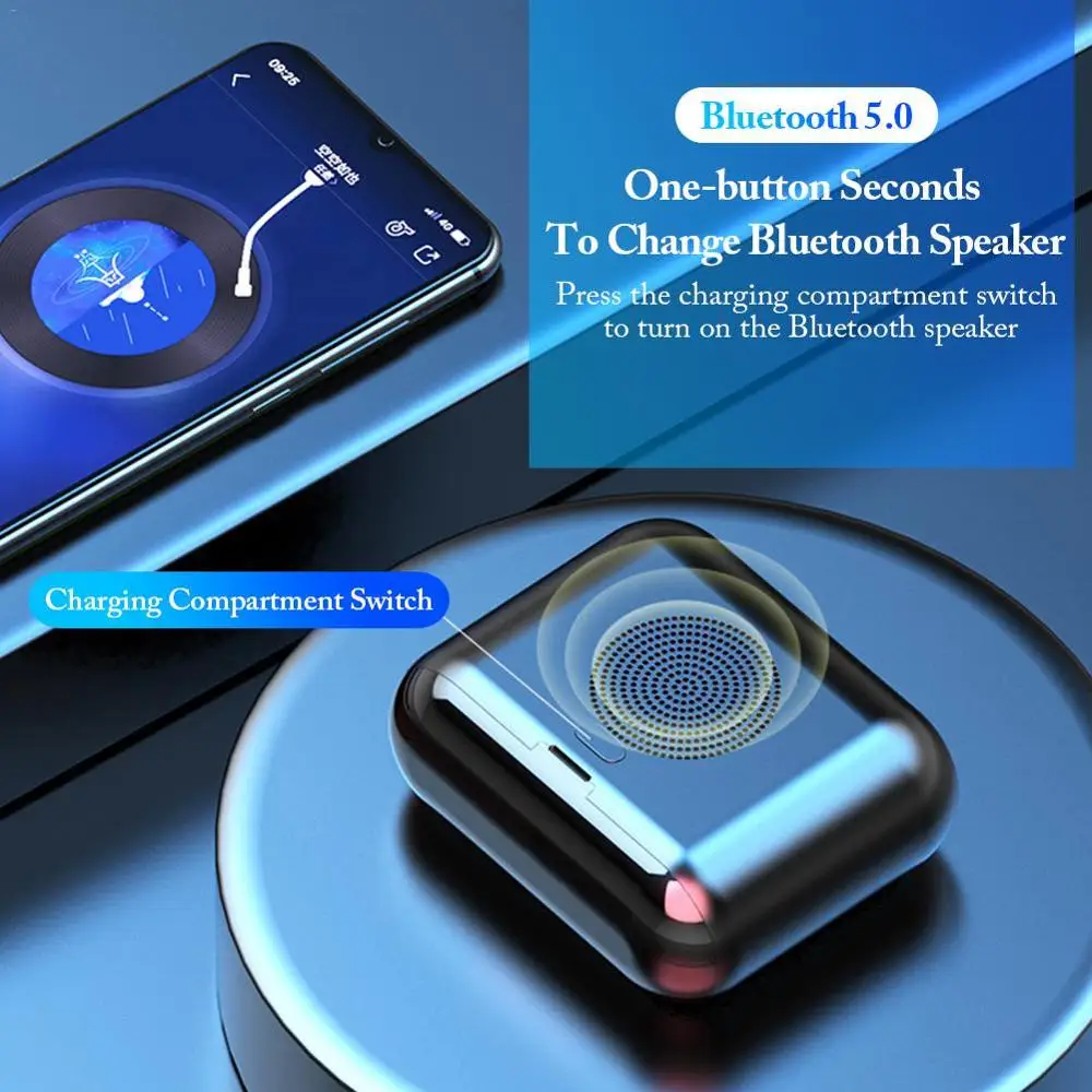 Беспроводные bluetooth наушники с динамиком 2 в 1 TWS беспроводные головным фонариком