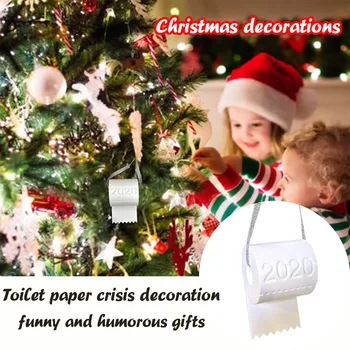 

Toilet Paper Crisis Ornament Decoration Toys Funny Gift Quarantine Personalized Survived Family Ornament Diy Hanging Pendant