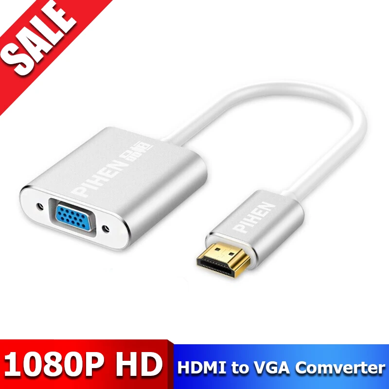 HDMI к VGA адаптер Мужской к Famale конвертер адаптер с питанием 1080P цифро-аналоговый видео аудио для ПК ноутбук планшет