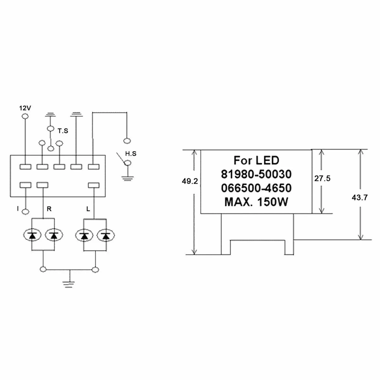 1 шт. 8-контактный Светодиодный проблесковый маячок реле Fix для Lexus Toyota Scion светодиодный поворотник Светильник лампы