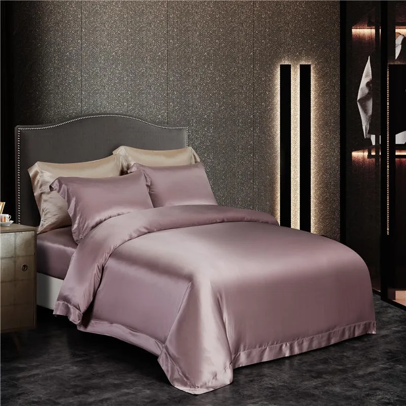 100% Top Grade Mulberry Silk Duvet Cover,Both Sides 25 Momme Nature Silk with Zipper Comfy Soft,1pc Duvet Cover 2pc Pillowcases 2