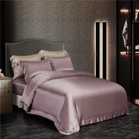 100% Top Grade Mulberry Silk Duvet Cover,Both Sides 25 Momme Nature Silk with Zipper Comfy Soft,1pc Duvet Cover 2pc Pillowcases 2