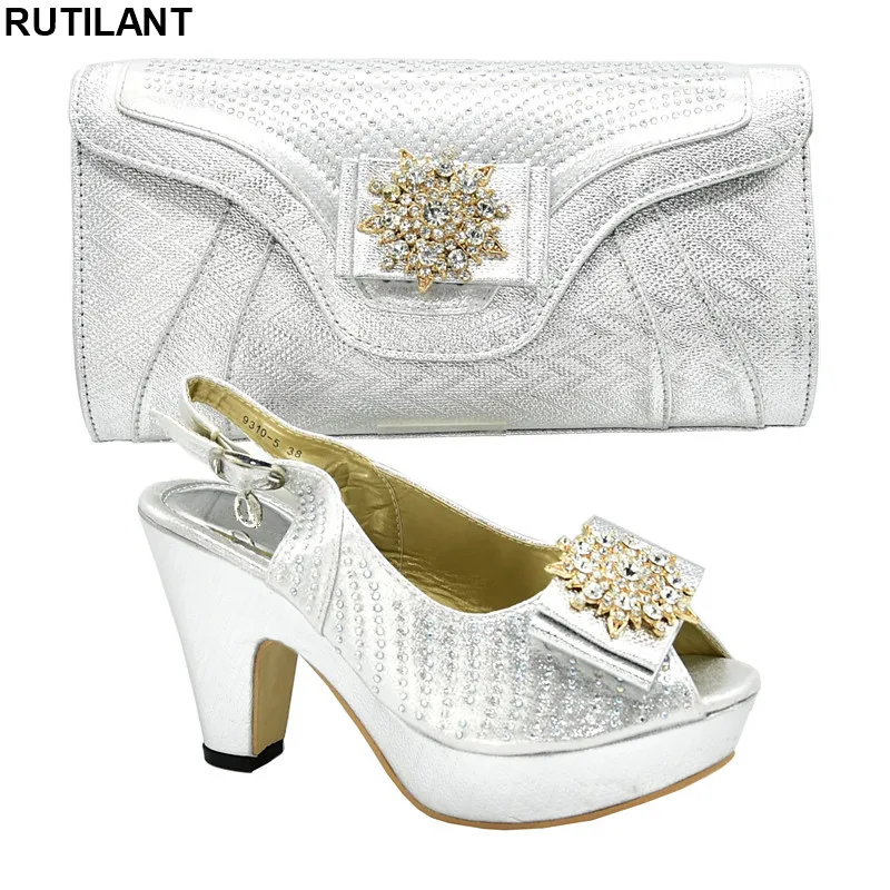 

African Matching Shoes and Bags Italian In Women Spring Shoes Platform Women Italian Shoes with Matching Bags High Quality Party