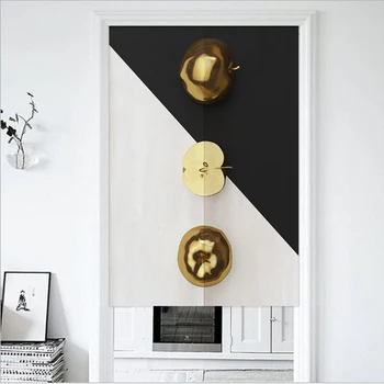 

Digitally printed cotton and linen gold apple banana strawberry curtain curtain partition curtain kitchen bathroom curtain