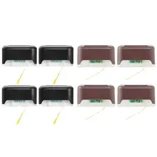 4 шт./компл. светодиодный лестницы Светильник IP65 Водонепроницаемый стены забор солнечный светильник сада декоративные светодиодные лампы для двора открытый ландшафтный светильник Инж