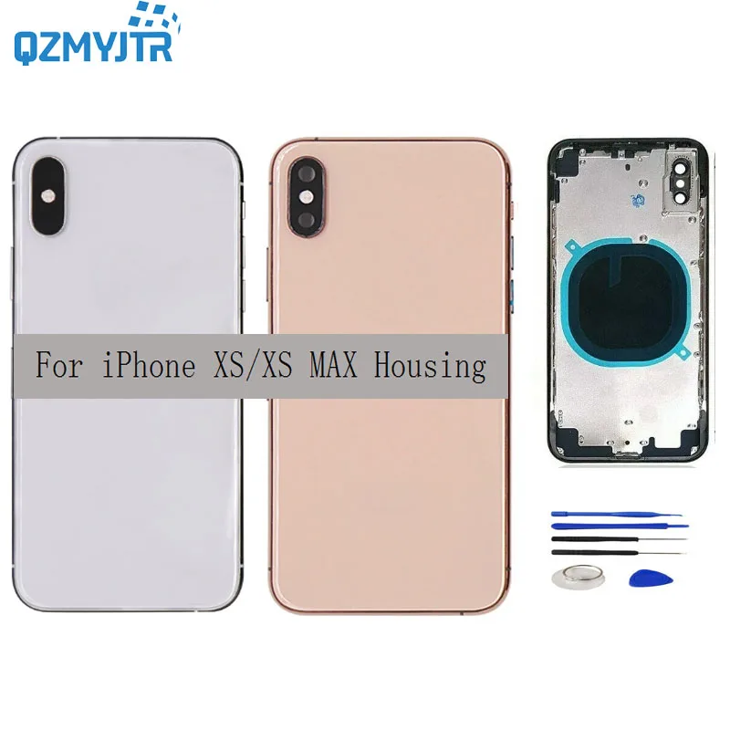 

10/PCS FREE EMS DHL SHIPPING for iPhone XS/XS MAX Back Housing battery cover Rear door case Glass Middle Chassis Frame Assembly