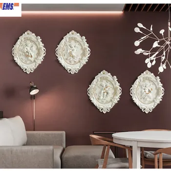 

Modern Simple Angel Cupid Resin Stereoscopic Statue Wall Hangings Fashion Bedroom Background Wall Art Decorations X2681