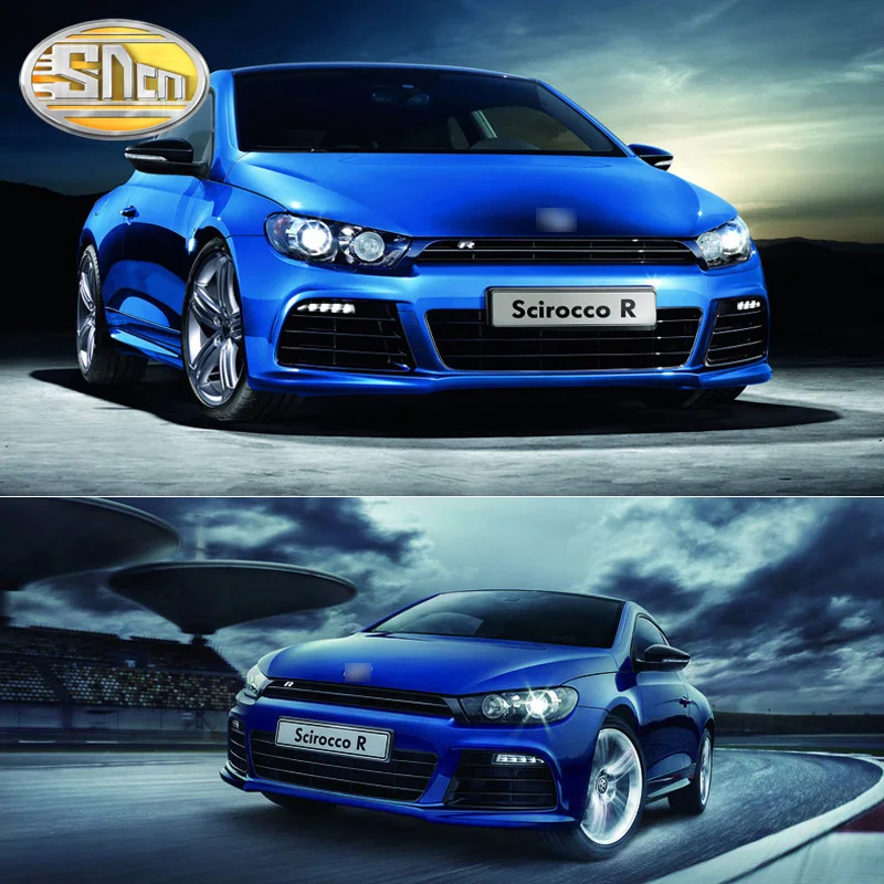 LED Daytime Running Light For Volkswagen Scirocco R 2010 - 2014 Dynamic Yellow Turn Signal Relay Waterproof 12V Car LED DRL