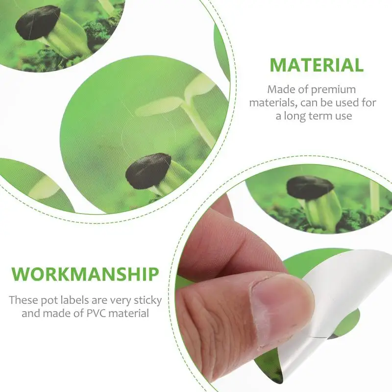 2 Boxes 50 Stickers / Box Practical Pod Labels Grow Baskets Labels Hydroponic Garden Accessories Growth Basket Anti Moss Sticker