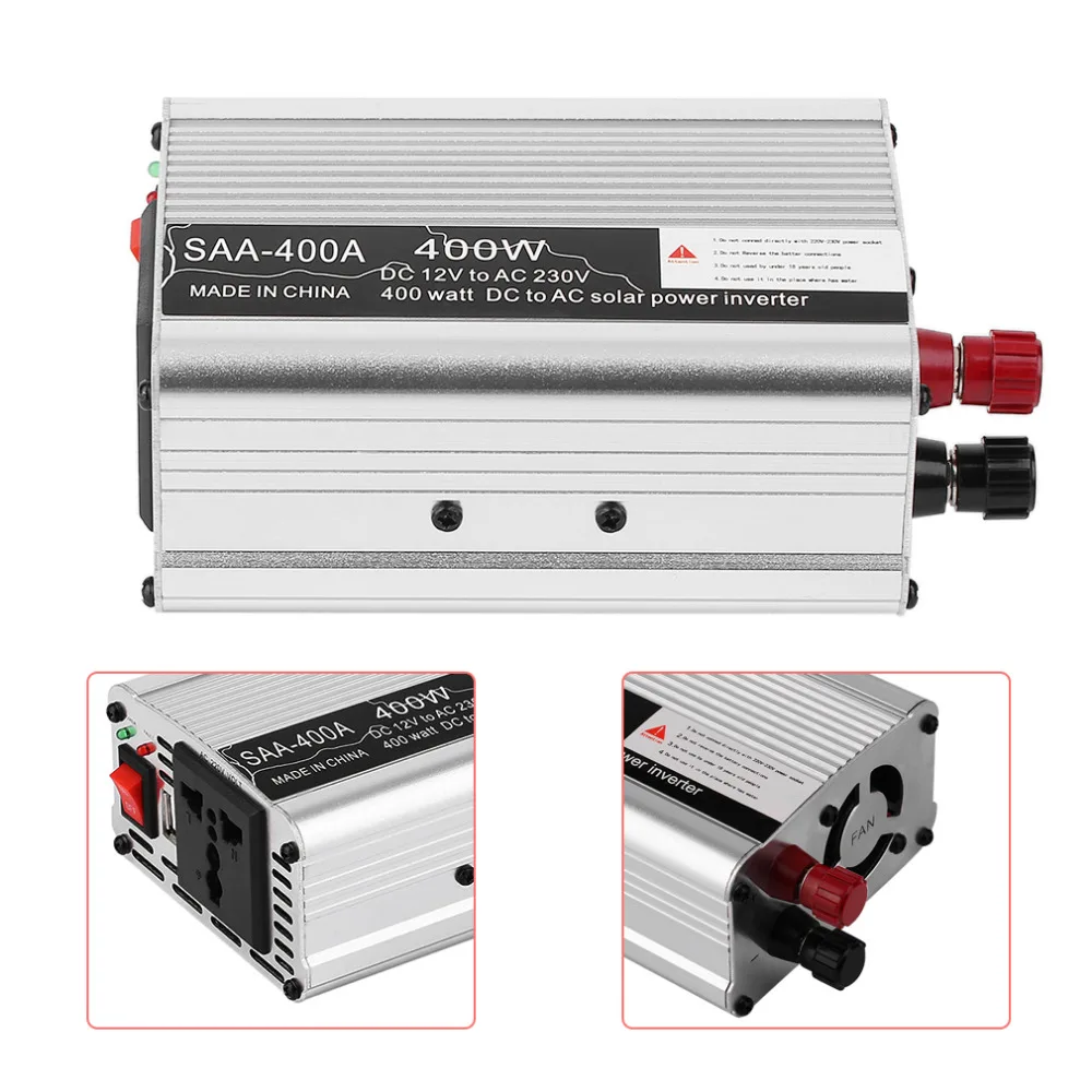 New Car Inverter Vehicle Voltage Inversor DC12V To AC220V Power Inverter Adapter 300/400/500/600 Drop Shipping