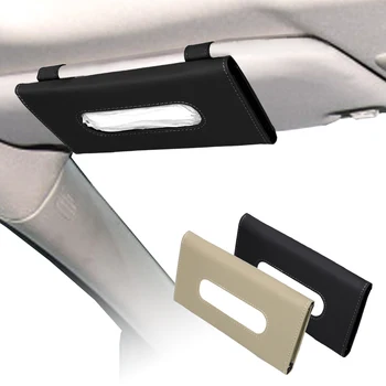 

Universal PU Leather Car Tissue Box Car Styling Interior Accessories Seat Back Armrest Sun Visor Napkin Holder