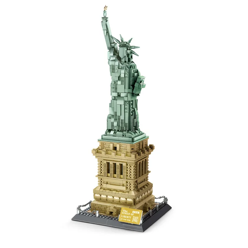 

Wange World Architecture series Statue of Liberty Model Building Blocks set classic MOC City streetview Toys for children Gift