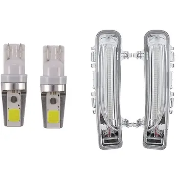 

12V T10 Light Bulbs, Car Side Marker Lights Extremely Bright (Pack of 2) - with Car LED Daytime Running Lights Fog Lamp