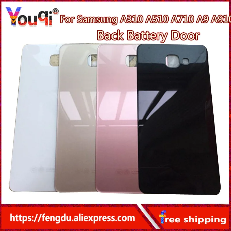 

Back Battery Rear Glass Cover For Samsung Galaxy A3 A5 A7 A9 2016 A310 A510 A710 A910 Battery Case Housing Adhesive Sticker