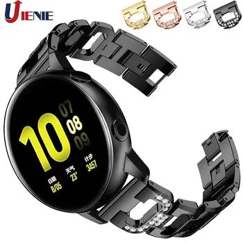 

20mm Watchband Alloy Strap for Samsung Galaxy Watch Active 2 40mm 44mm Smart Watch Bracelet Wristband Correa for Gear S2/Sport