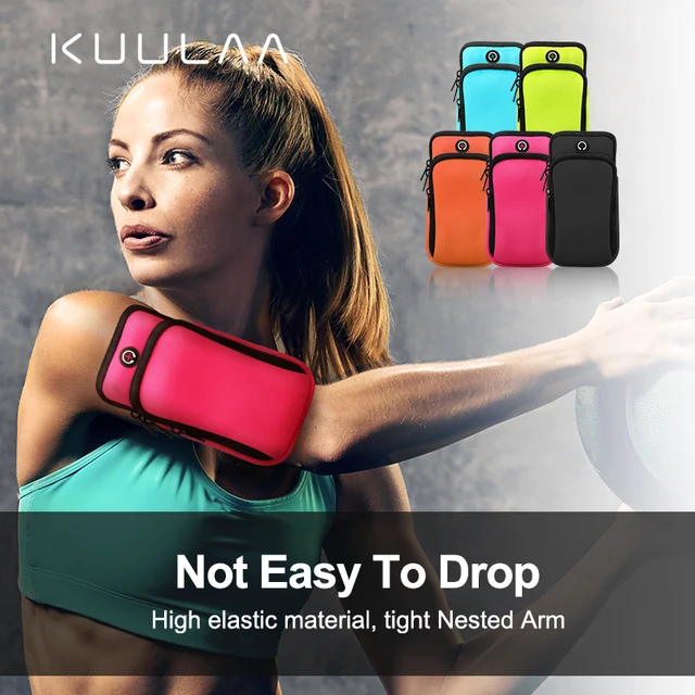 US $3.66 KUULAA 2019 Running Bags Men Women Touch Screen Cell Phone Arms Package Sports Equipment Jogging Ru