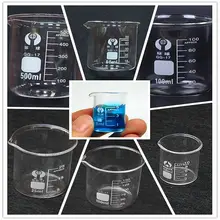 1pc 10ml-100ml Beaker Measuring Glass Beaker Lab Borosilicate Glassware Chemistry Learning stationery laboratory supplies