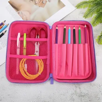 

3D Pencil Case High-quality EVA Cartoon Animal Printing Zipper Makeup Rectangle Storage Bag Stationery Box Kids Gift