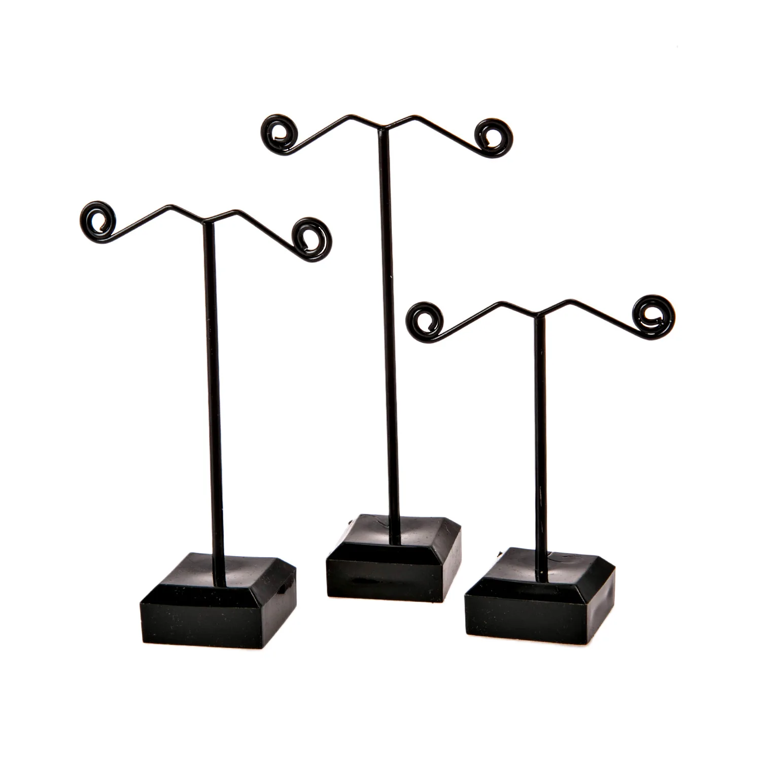 

3 PCs Each Set of White Black Selectable Three-piece Set Iron Art Three Pairs of Earrings Jewelry Pendant Counter Storage Showin