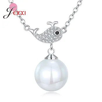 

Newest Freshwater Pearl Pendant Necklace for Wedding Engagement Anniversary Pure 925 Sterling Silver Woman Girl Bridal Jewelry