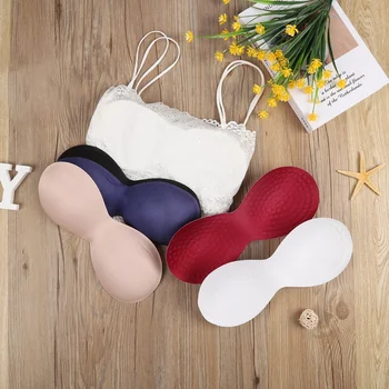 

1pair Breast Pad Comfy Thicken Sponge Bra Swimming Bikini Pad Women Breast Enhancer Swimsuit Padding Inserts Bra Chest Cups