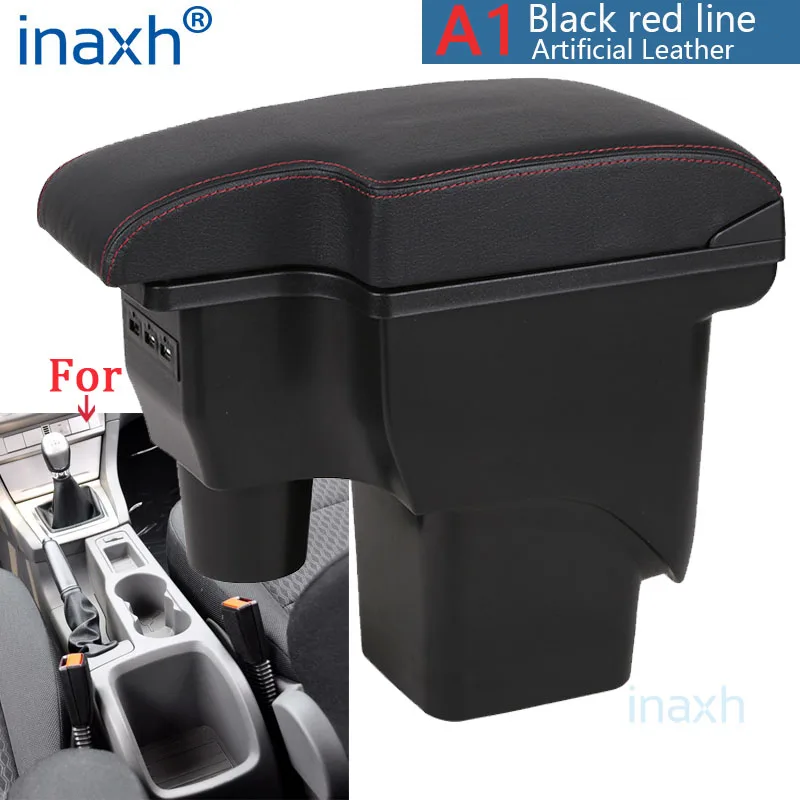 Bracciolo Auto Per Ford Focus 2 (2005-2011), Con Doppio Vano, Portabevande E 7 Porte USB, Ricarica Facile - 2