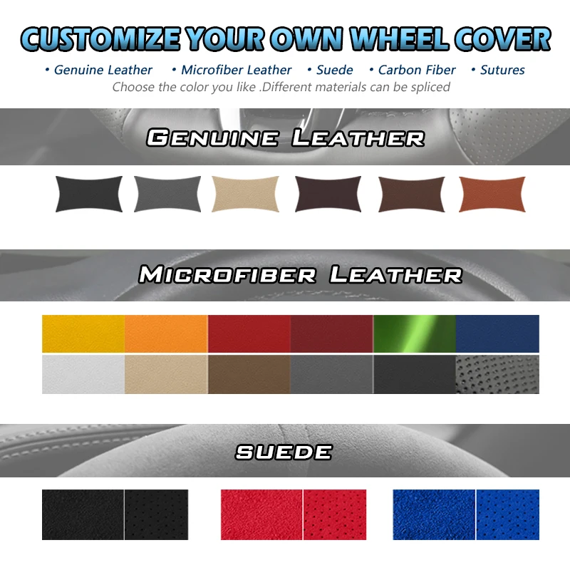 Car Steering Wheel Braid Cover for Tesla Model 3 Model Y steering wheel cover