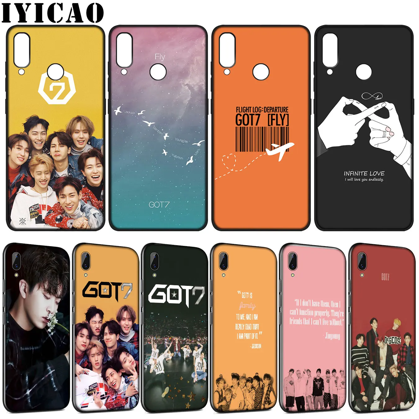 GOT7 JB значок Джексон BAMBAM мягкий чехол для huawei Y9 Y7 Y6 Prime 2019 Honor 20 10 9 9X 8C 8X8 Lite 7C 7X 7A Pro |