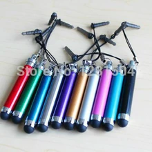 Выдвижной металлический емкостный экран Стилус с защитой от пыли разъем для мобильного телефона 300 шт./лот