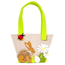 Подарок для хранения игрушка для декора дома Яйцо сумка-корзинка цветок милые вечерние поставки конфеты кролик украшение Пасхальный Кролик Дети