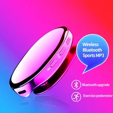 Leitor de música mp3 bluetooth 4.2 leitor de esportes rádio fm pedômetro hi-fi música sem perdas, mini leitor de música i3 leitor de mp3 portátil