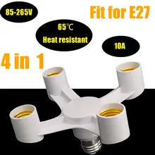 Бытовой 1-4 E27Bulb гнездо адаптер держатель 4 в 1 конвертеры SocketBase розетка сплит-тер светодиодный светильник адаптер светильник s сплит-база