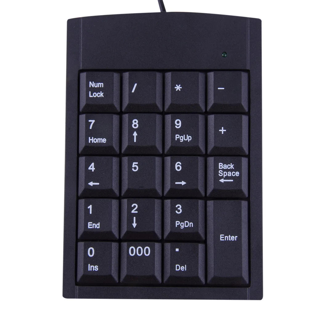 Мини USB клавиатура Проводная цифровая адаптер 19 клавиш для ноутбука ПК Windows 2000 XP