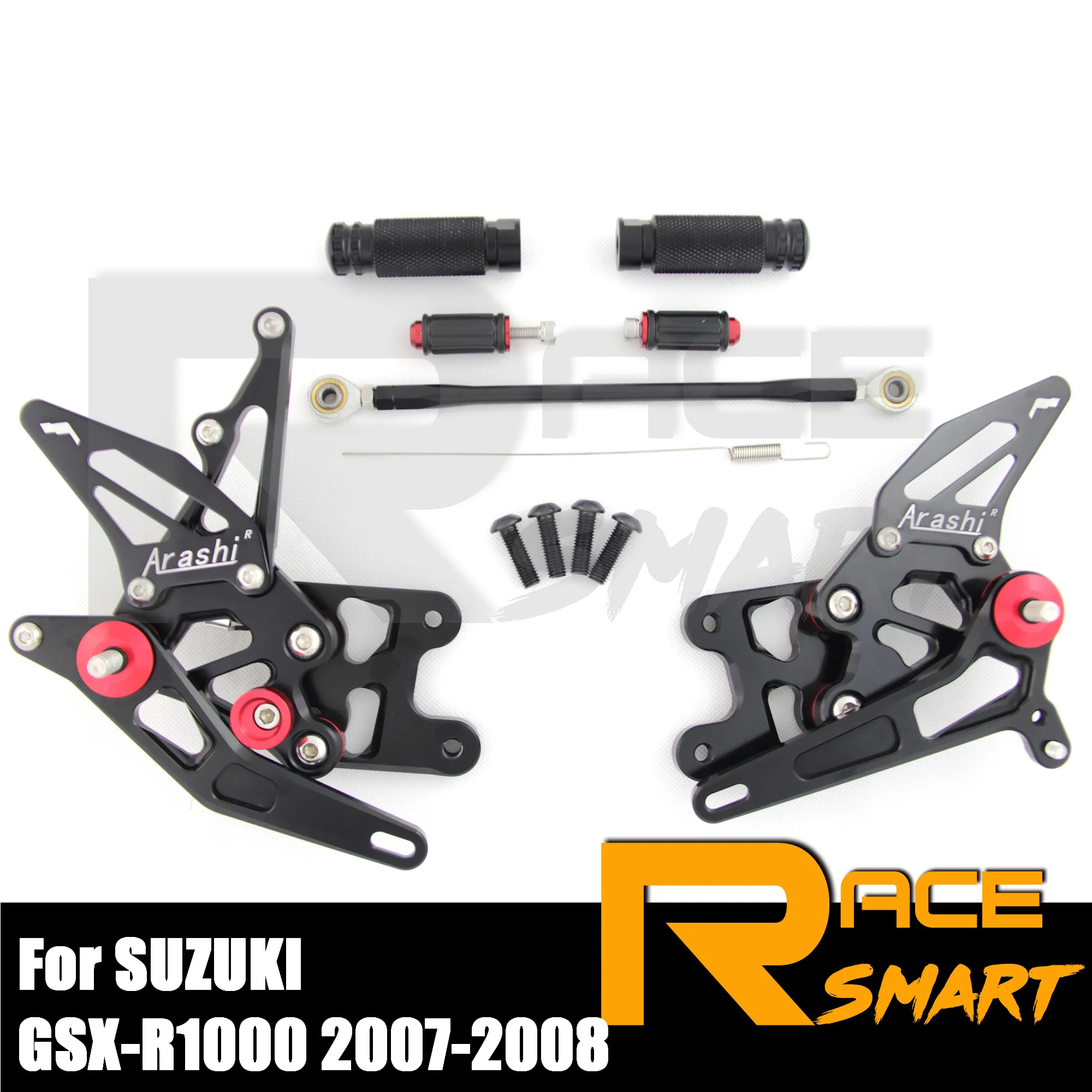 Gsxr 1000 20072008 Motorcycle Cnc Adjustable Rearset Footrests Foot