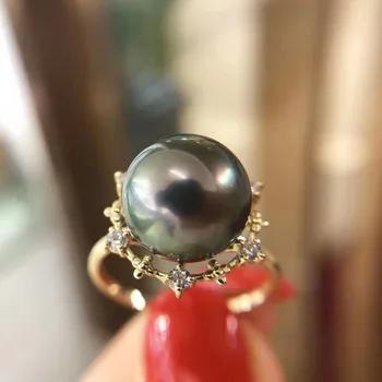 

Classic Rings Resizable Design Rings Base 925 Silver Pearl Rings Settings Women DIY Pearl Rings Accessory No Pearl