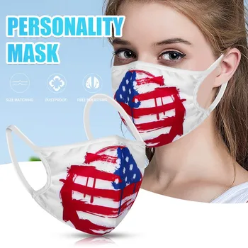 

Mascarilla Mask Masque Independence Day American Flag Women Man Cotton Mask Washable Reusable Lavables Reutilizable Masks