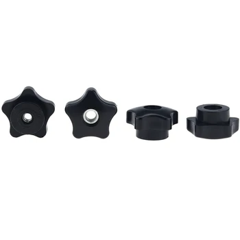

5PCS Through Hole Pentagram M6 M8 M10 M12 Plum Bakelite Hand Tighten Nuts Handle Star Mechanical Black Thumb Nut