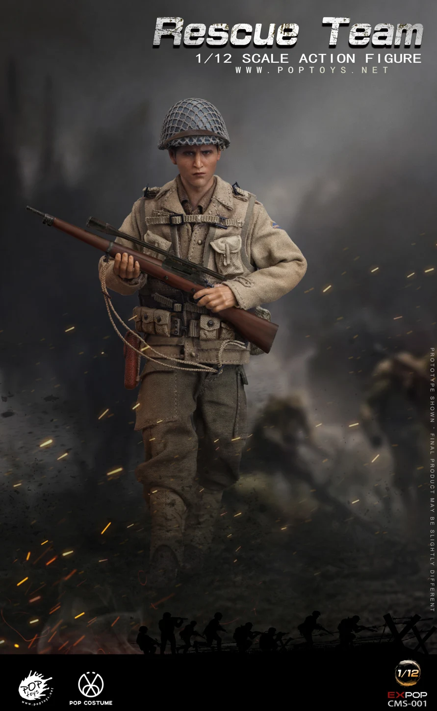 POP игрушечные лошадки CMS001 WWII США спасательный отряд Снайпер 1/12 фигурку|Игровые